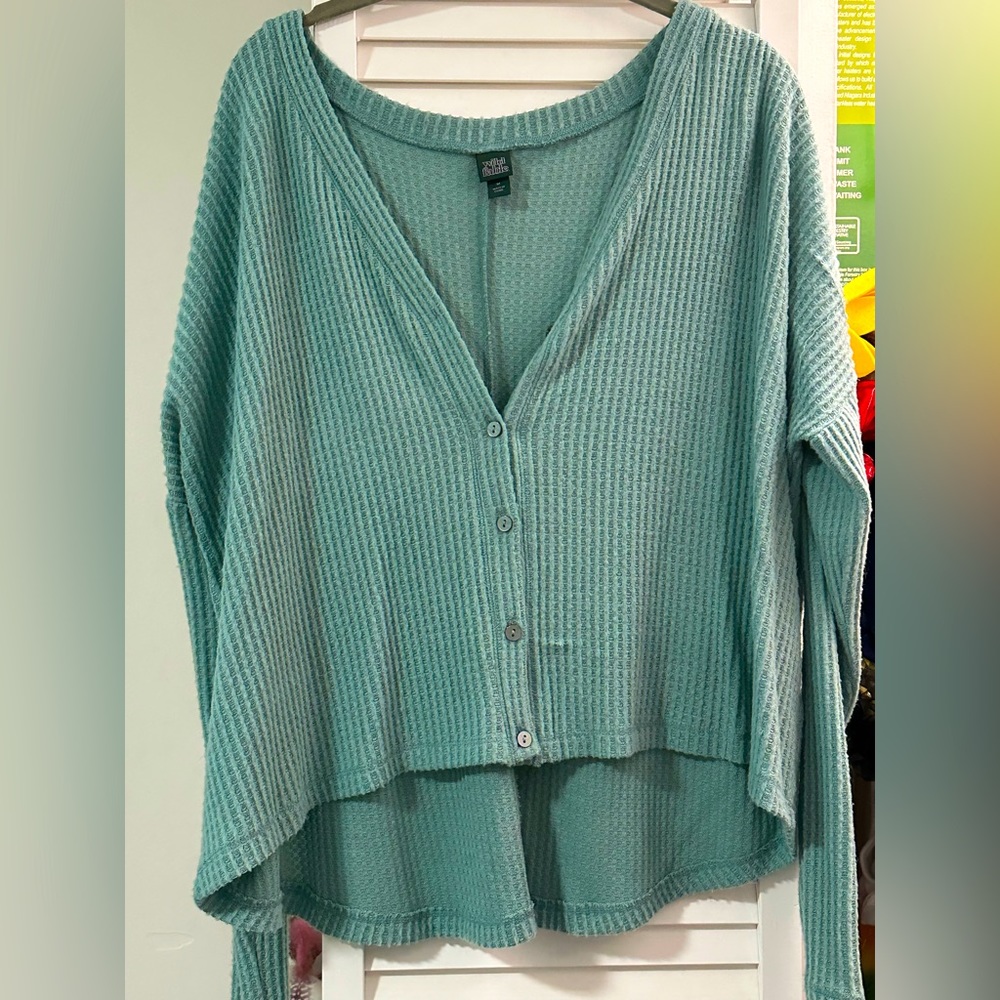 Teal oversized cardigan. Size medium.